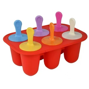 Moldes de silicona reutilizables para helados, 6 cavidades, con palitos para hacer helados caseros y postres congelados. - Product Image 1