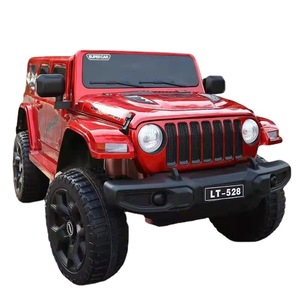 Red Children's Ride On Electric Jeep Car 12V7.0Ah Dual Drive Off Road Vehicle For 2-8 Years Old Kids Toy Car With Remote Control - Product Image 1