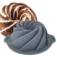 Ensemble de 3 moules à gâteaux en silicone résistant à la chaleur pour les produits de cuisson de cuisine ménagers adaptés à la cuisson de gâteaux et de pains