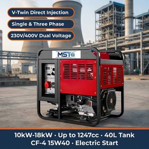10kW 12kW 15kW 16kW 18kW Open Frame Diesel Generator V-Twin Direct Injection 230V/400V 24V DC Electric Start 50Hz Single <strong>Three</strong> - Product Image 1