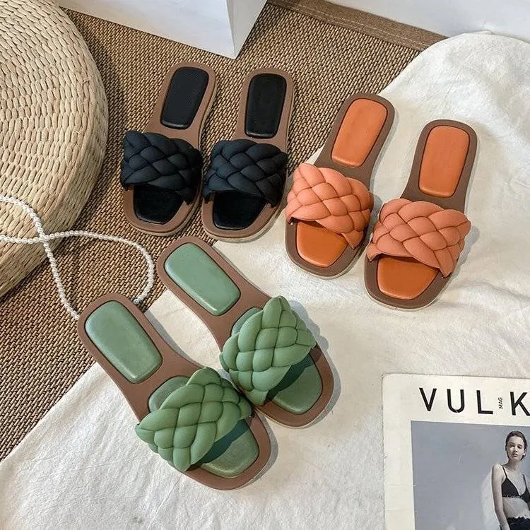 2022 Wholesale Women Flats Design Slipper Sandal Women's Slide Sandals