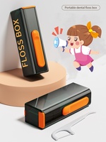 Lohas Vente en gros Distributeur de fil dentaire en plastique dans une boîte de rangement Petit étui portable Support remplaçable réutilisable avec miroir