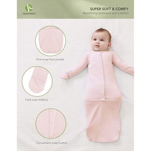 BambooBud - Bata de Bebé para Recién Nacidos y Prematuros, Manga Larga, Unisex, Ropa de Dormir para Uso Hospitalario, 100% Fibra de Bambú Tejida - Product Image 2