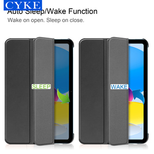 CYKE – housse de tablette triple 10e génération en cuir Pu, <span class=keywords><strong>coque</strong></span> rigide 10.9 pouces pour <span class=keywords><strong>Apple</strong></span> <span class=keywords><strong>Ipad</strong></span> 10 10.9 2022 - Product Image 2