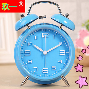 Qiyi Alarm Clock 4 Inch Quartz Silent Night Light <b>For</b> Student Bedside Use - Product Image 1