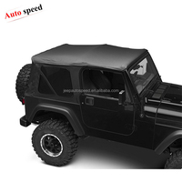 Capote souple pour Jeep Wrangler Unlimited (JK) 4 portes 2010 à 2015, sans habillages de porte, sans quincaillerie de cadre