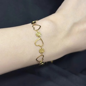 Elegante Pulsera de Acero Inoxidable para Mujer, Cadena de Mano, Tobilleras Dulces con Efecto Envejecido, Brazalete de Corazón para Chicas y Damas, Joyería de Verano para la Playa - Product Image 2