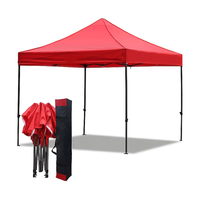 Tente publicitaire pliable à quatre coins de 2,5 x 2,5 mètres pour l'extérieur, cadre automatique, promotion d'événements, exposition, parapluie, pluie