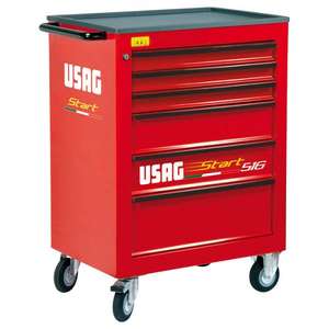 USAG - U05160001 Armoire à roulettes de démarrage-6 tiroirs (vides)-EAN 8010239271494 ROLLING WORKSHOPS ROLLER CABINETS - Product Image 1