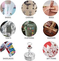 12 couleurs 5mm métal oeillets attaches Kit Prong bouton pression cuivre laiton œillets pour bricolage vêtements sacs cuir artisanat vêtements