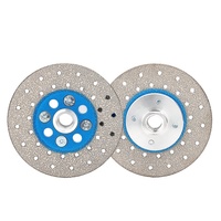 Disque de découpe et de meulage diamanté brasé sous vide industriel de 100 mm avec bride M14 OEM pour marbre, granit, quartz, pierre, béton