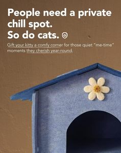 Modern Foldable <b>Cat</b> Hideaway – Cozy Enclosed Felt <b>Cat</b> Cave, Scratch Resistant Indoor <b>Tunnel</b> Bed - Product Image 6