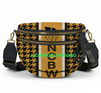 Sac bandoulière élégant en forme de coquille TLOD (TOP LADIES of DISTINCTION) avec lettres grecques, unisexe