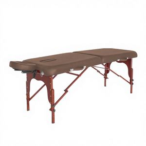 Table de massage pliable portable 2 sections en bois de hêtre et PU, avec éponge haute densité, design moderne, pour hôtels et usage commercial, pour extensions de cils - Modèle 2026 Luxe - Product Image 4