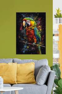 Portrait <span class=keywords><strong>de</strong></span> <span class=keywords><strong>perroquet</strong></span> peint à la main pur <span class=keywords><strong>sur</strong></span> <span class=keywords><strong>toile</strong></span> <span class=keywords><strong>peinture</strong></span> à l'huile personnalisée <span class=keywords><strong>de</strong></span> Photo salon décoration <span class=keywords><strong>de</strong></span> la maison - Product Image 3
