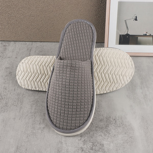 Pantoufles plates de haute qualité, personnalisées, pour chambre et voyage, jetables, pour femmes et hommes, en velours <span class=keywords><strong>lavable</strong></span>, avec semelle en <span class=keywords><strong>éponge</strong></span> EVA - Product Image 3