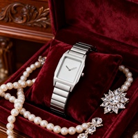 Montre à quartz de style européen pour homme et femme, étanche, en acier inoxydable, boîtier de 10 mm, avec cadran lumineux