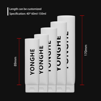 Tubos Exprimibles de PE Impresos Personalizados de Alta Calidad, 60-150 ml, Envases Cosméticos Vacíos, Marca YOHO, Tapa Rectangular Abatible, Marcas de Belleza