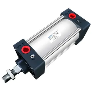 YOLON SC/SU Pneumatic cylinder Aluminum Alloy Double Air Acting Piston Cushion Screwed Piston Rod Dual Action Air Cylinder