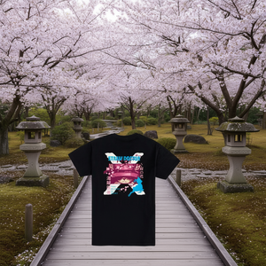 T-shirt Straw Doctor con design a fiori di ciliegio neri, abbigliamento unisex - Product Image 3