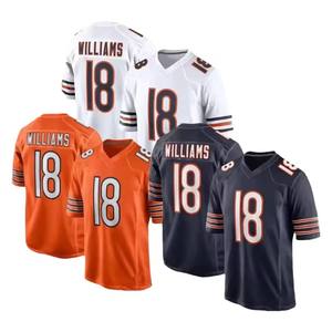 Camiseta de Fútbol Americano Estilo Chicago 18 Williams 15 Odunze 85 Kmet Unisex Manga Corta Bordada Transpirable - Product Image 5