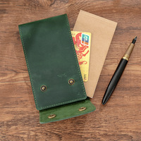 Petit carnet de notes Crazy Horse NAG43 Shuangluo, multifonctionnel, en cuir véritable, papier kraft, 50 feuilles, 3,5x15,5 cm, non relié, cadeau