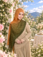 Hijab élégant personnalisé à pois dégradés imprimés en modal de qualité supérieure, antidérapant et fluide, pour femmes musulmanes, foulard islamique