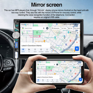 วิทยุติดรถยนต์ GRANDnavi MP5 แบบ 2din ขนาด 7 นิ้ว รองรับการโทรผ่านบลูทูธ CarPlay และ Android <span class=keywords><strong>Auto</strong></span> พร้อม FM USB AUX และกล้องมองหลัง สำหรับรถยนต์ทุกรุ่น - Product Image 4