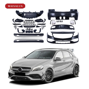 Kit de carrocería de gran oferta para mercedes-benz Clase A W176 actualización <span class=keywords><strong>AMG</strong></span> <span class=keywords><strong>A45</strong></span> difusor de rejilla de parachoques trasero delantero difusor trasero - Product Image 1