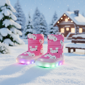 OZKIZ Korean Style Bear Winter Boots for Kids 2-7 Years Synthetic Upper Lightweight Wholesale Children's Fashion - Product Image 3