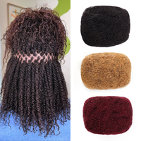 OrientFashion Capelli Umani Vergini Afro Kinky Bulk per Micro Twists e Mini Locs