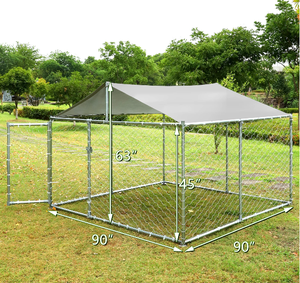 6 Ft. X 10 pi. X 10 pi. Niche pour chien en fil métallique série Gold Maillon de chaîne <span class=keywords><strong>complet</strong></span> Maillon de chaîne Maison pour chien - Product Image 4