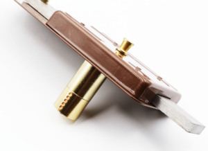Loquet de nuit extérieur à montage en saillie, serrure à pêne dormant avec clé, bouton de porte à cylindre rond, loquet de porte en laiton antique - Product Image 6