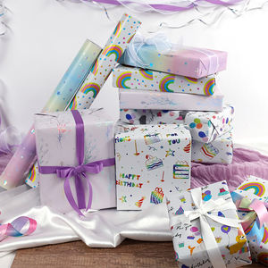 Papel de regalo al por mayor de fábrica 43*300 cm embalaje de papel de regalo de cumpleaños - Product Image 2