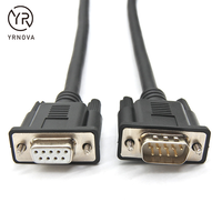 Cable de Extensión Serial DB9 Macho a Hembra RS232 de 9 Pines, Arnés de Cableado Recto, Aislamiento de PVC VGA para Monitor de Computadora