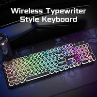Clavier de jeu mécanique sans fil OEM ODM K710 style machine à écrire, noir, Bluetooth 2,4 GHz, filaire, trimode, rétroéclairage RGB, rechargeable