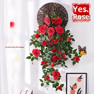 Vigne de fleurs artificielles en soie réaliste Simulation Ruyi, pour mur floral, plante grimpante, pour tuyau de climatiseur intérieur - Product Image 3