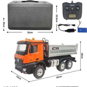 SJY-1598 Camión Volquete Eléctrico de Aleación 2.4GHz, Escala 1/14, Control Remoto Experto de 12 Canales, Alcance de 25m, Modelo de Ingeniería - Product Image 2