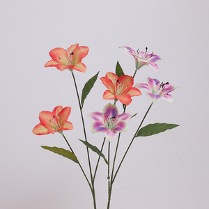 Monet Garden Small <b>Lilies</b> <b>Artificial</b> Silk <b>Flowers</b> 3 Piece Soft Decoration Wedding Hall Hotel Arrangement Handmade Long Lasting - Product Image 4