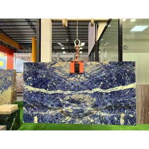 Grande dalle de marbre bleu dolomite poli haut de gamme UnionStone, design moderne, pierre de quartzite pour la décoration intérieure d'hôtel - Product Image 4