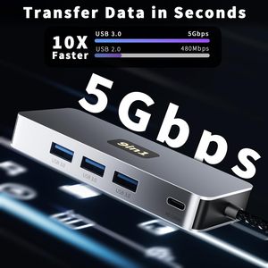 SYONG 9 en 1 Station d'accueil USB C à 4K60Hz <span class=keywords><strong>HDMI</strong></span> Multiport <span class=keywords><strong>Adaptateur</strong></span> RJ45 USB3.0 SD/TF PD pour <span class=keywords><strong>Smartphone</strong></span> Ordinateur Portable TV Souris/Clavier - Product Image 5