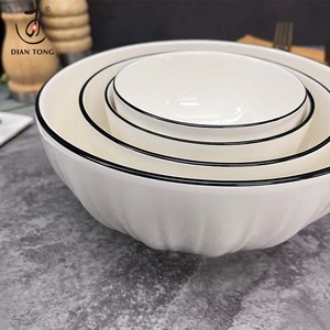 2025 4,5/6/8 pulgadas restaurante al por mayor Gran porcelana blanca fruta arroz postre sopa Ramen juego de cuencos de cerámica para Catering Seving - Product Image 1