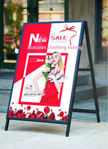 Présentoir de panneau d'affichage vertical en métal KT Board Sign Stand Affiche de <span class=keywords><strong>recrutement</strong></span> Présentoir au sol Panneau publicitaire - Product Image 4