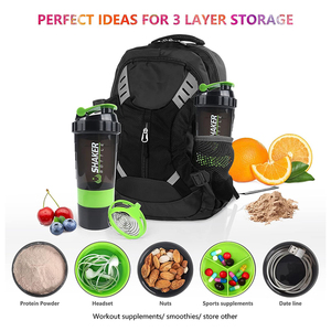 Botol Mixer Gym 600ml 3 Lapis Bebas BPA Grosir Logo Kustom Botol Plastik Fitness <span class=keywords><strong>Protein</strong></span> Mixer - Product Image 5