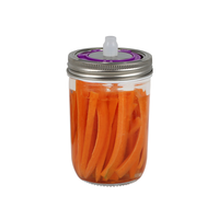 Couvercles de bocaux Mason en acier inoxydable avec suivi de date pour bocaux Mason de 16 oz et 32 oz