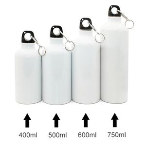 Bouteille isotherme en aluminium blanc vierge pour sublimation par presse à chaud, pour sportifs, course à pied, camping, capacité 400-750 ml, personnalisable - Product Image 2