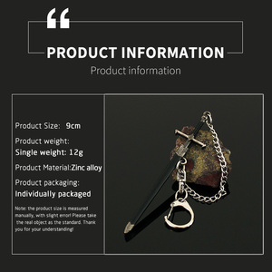Llavero de Espada de Lobo Súper Loco en Oferta, Llavero de Metal de Aleación de Zinc, Colección de Espadas de la Película Juego de Tronos - Product Image 2