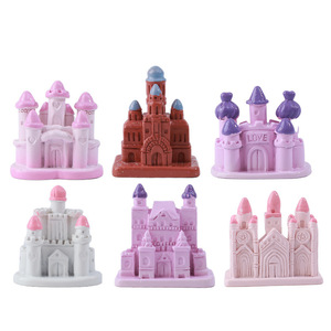 3D <span class=keywords><strong>Dream</strong></span> Castle DIY resina accesorios dibujos animados estéreo escritorio pastel decoración Micro paisaje coche pequeños adornos para arte - Product Image 2