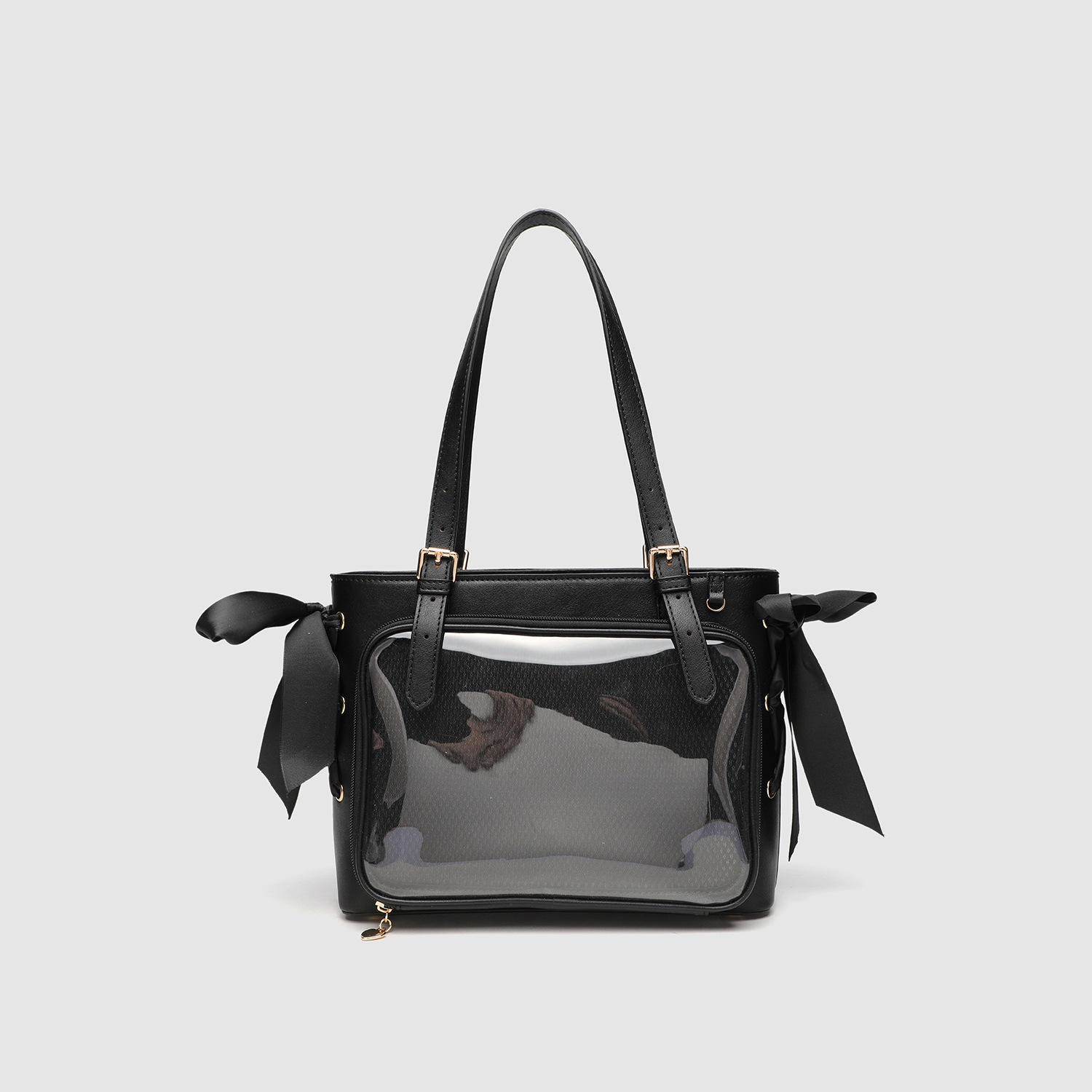 Black ribbon tie plate