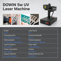 Mesin Penanda Laser UV Mini 5w dengan Lensa Galvanometer Ultra High Speed 355nm dan Pendingin Air untuk Kaca